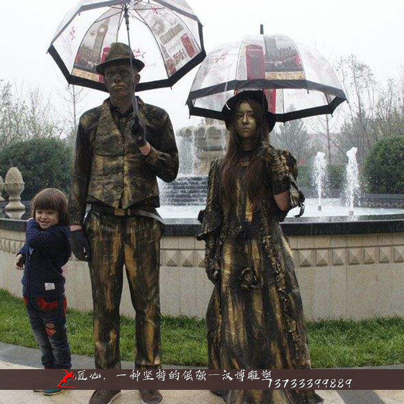 人物铸铜雕像,商业街铜雕,铸铜雕塑厂家