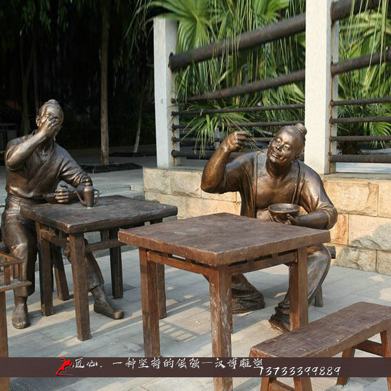 铸铜人物雕像,商业街铜雕,铸铜雕塑加工