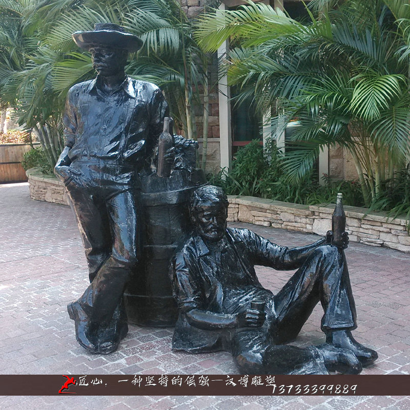 铸铜人物雕像,步行街铜雕,铸铜雕塑加工