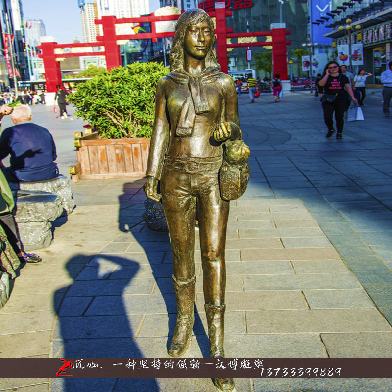 铸铜雕塑,人物景观铜雕,纯铜雕塑定制