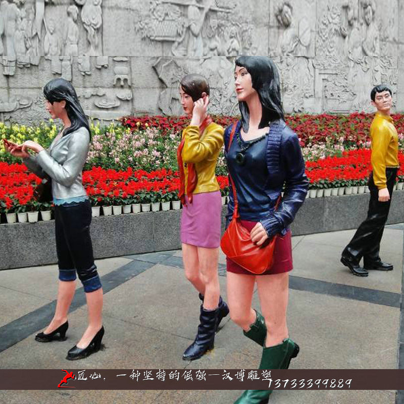 铸铜雕塑,绘彩人物铜雕,铸铜人物雕像