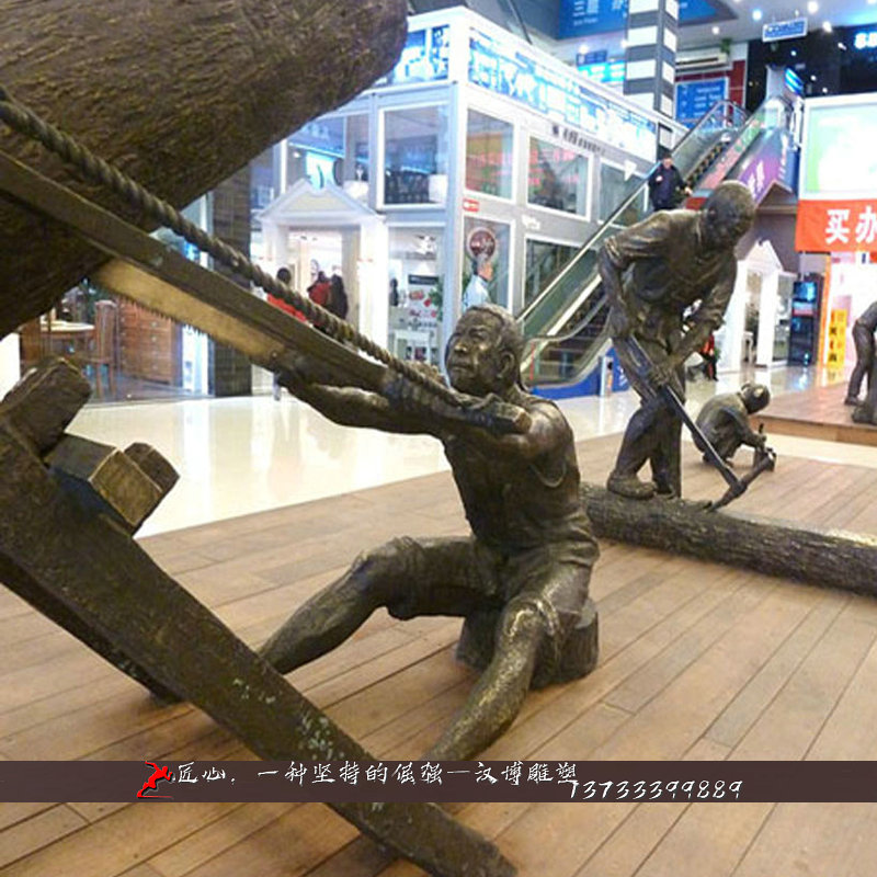 铸铜人物雕像,木匠铜雕,铸铜雕塑定制