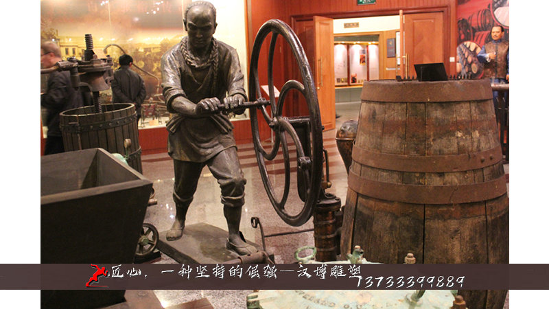 铸铜雕塑,酒文化铜雕,铸铜人物雕像