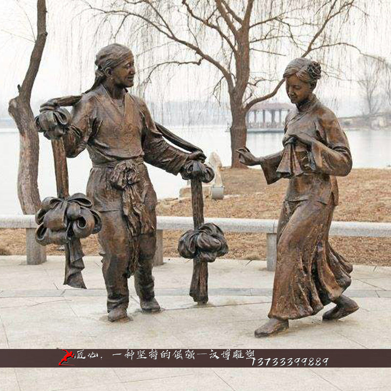 铸铜人物雕像,黄铜景观雕像,铸铜雕塑