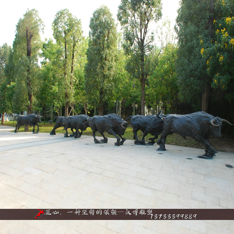 铸铜雕塑,黄铜雕像,牛铜雕