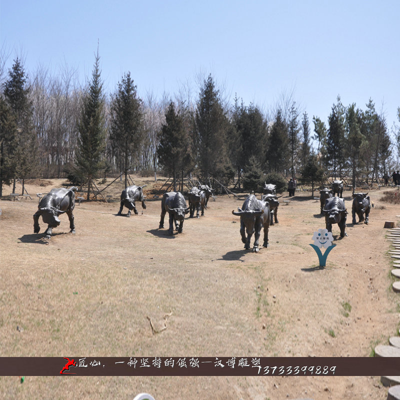 铸铜雕像,群牛铜雕,纯铜雕塑