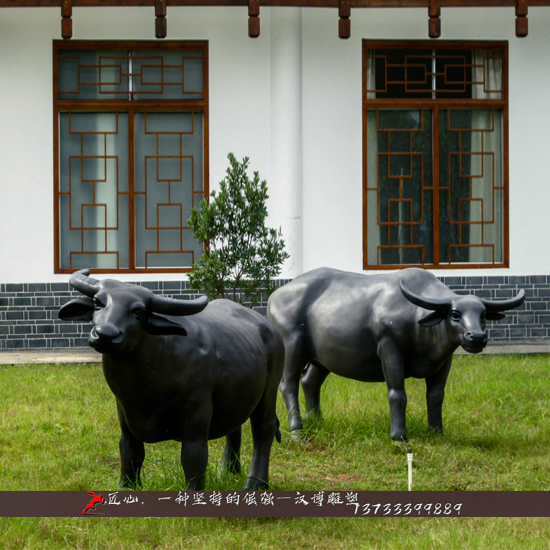 铸铜雕塑,水牛雕像,铜雕制作厂家