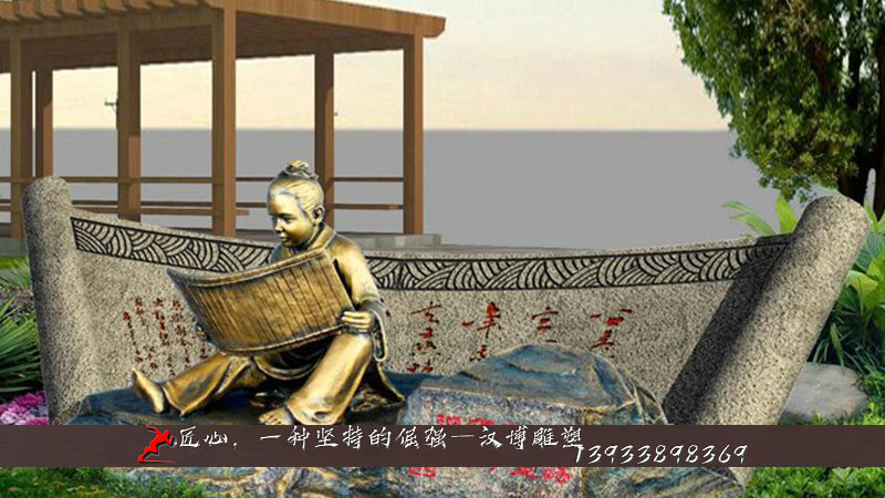 人物铸铜雕像,读书铜雕,铸铜雕塑加工