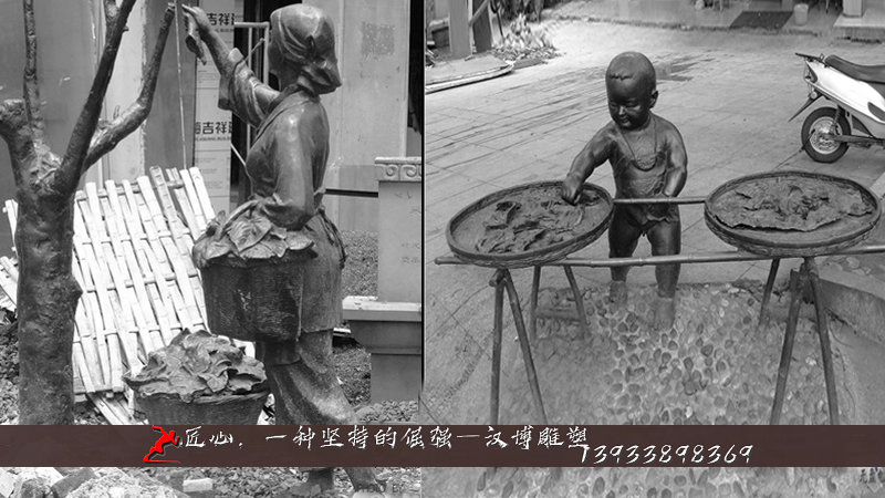 铸铜人物雕像,园林铜雕,铸铜雕塑厂家