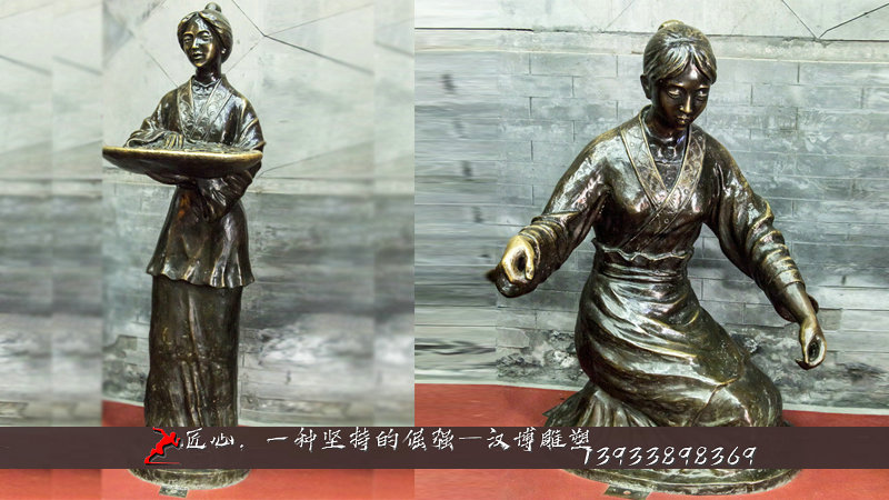 铸铜雕塑,纯铜人物雕像,铜雕制作厂家