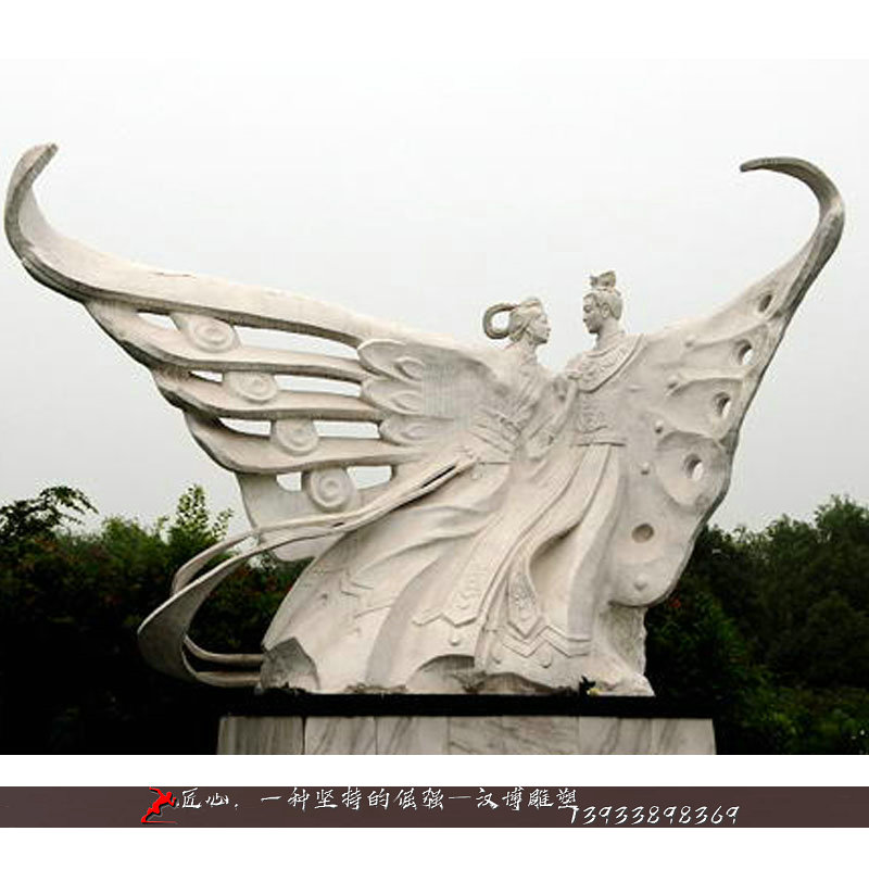铸铜雕塑,梁祝景观铜雕,铸铜人物雕像