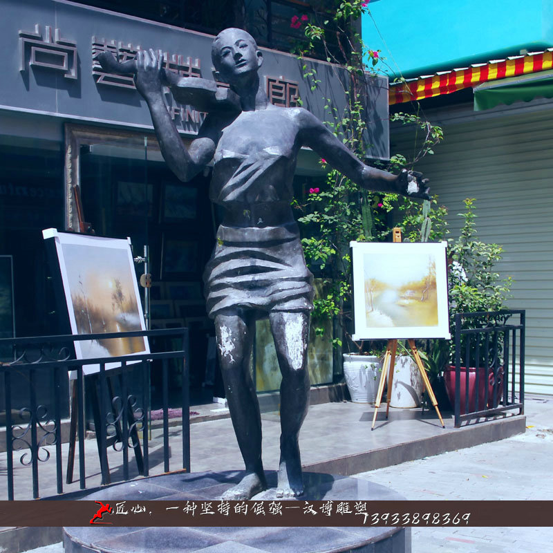 铸铜人物雕像,音乐艺术铜雕,铸铜雕塑厂家