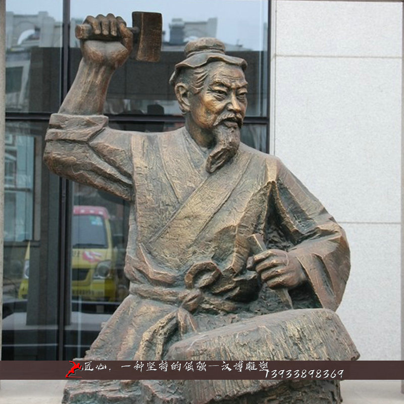 铸铜人物雕像,历史名人塑像,铸铜雕塑加工