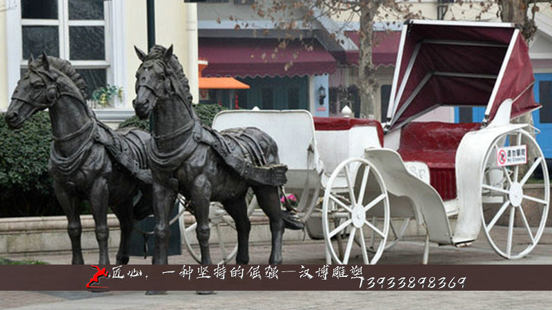 铜雕马车雕像,黄铜雕塑,铸铜雕塑厂家
