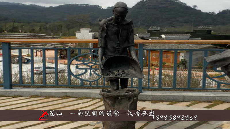 铸铜人物雕像,茶农雕塑,铜雕制作加工厂