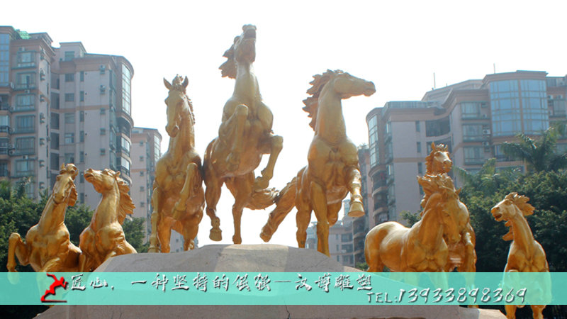 铸铜马雕塑,黄铜雕像,铜雕制作厂家