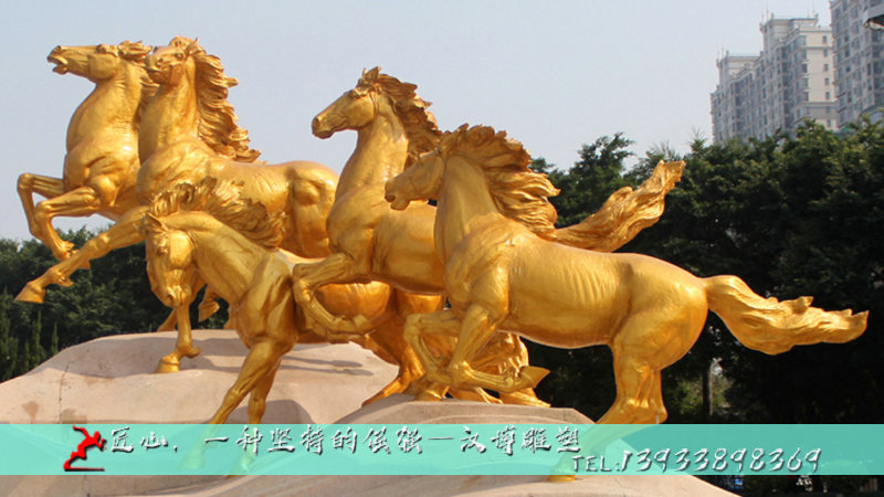 铸铜雕塑,金马雕像,大型铜雕加工