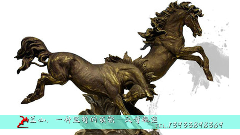 铸铜雕塑,黄铜马雕像,马文化铜雕