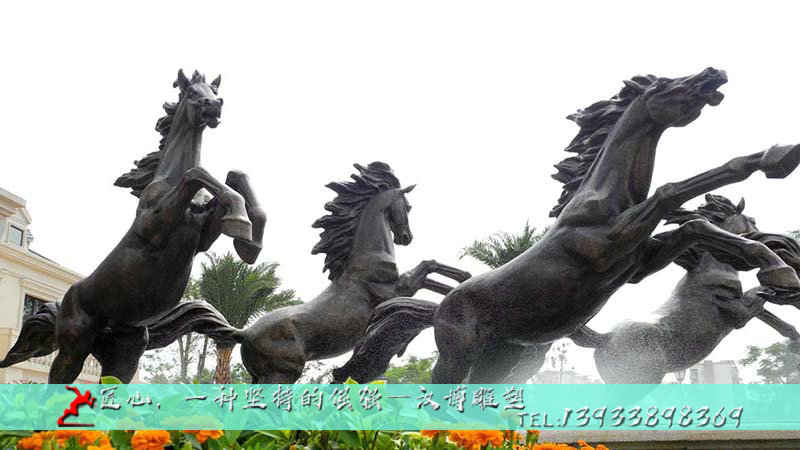 铸铜动物雕塑,纯铜马雕像,铸铜雕塑厂家