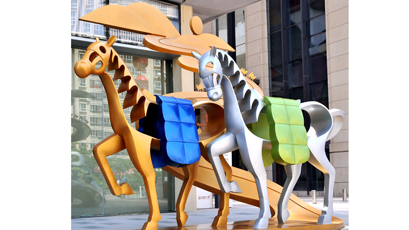 马文化铜雕,动物主题雕像,铸铜雕塑加工