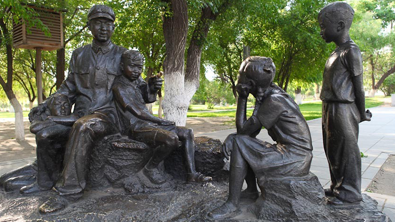 人物雕像,军人石雕,大型景观石雕