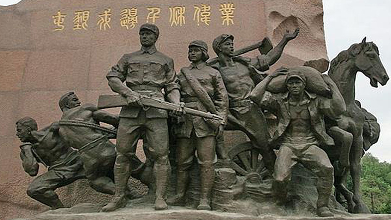 园林景观雕像,户外大型铜雕,军人主题雕塑