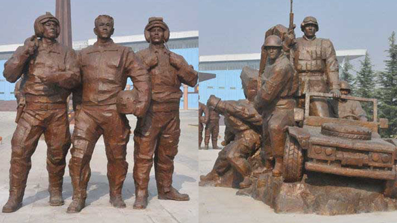 户外大型铜雕,红色雕像,铜雕制作加工