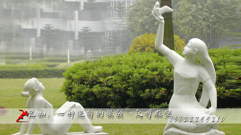 女子雕像,人物雕塑定制,传统工艺石雕