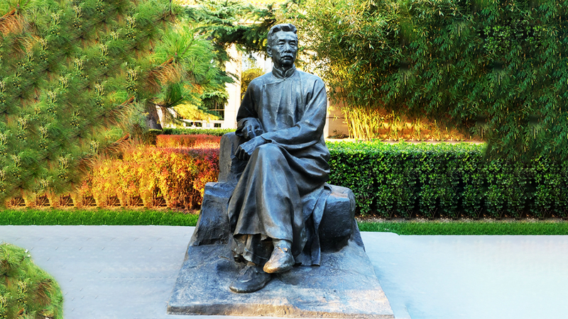 鲁迅雕像,户外雕塑,铜雕定制