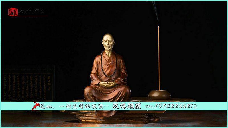 古人物铜雕,法师雕像,历史文化雕塑
