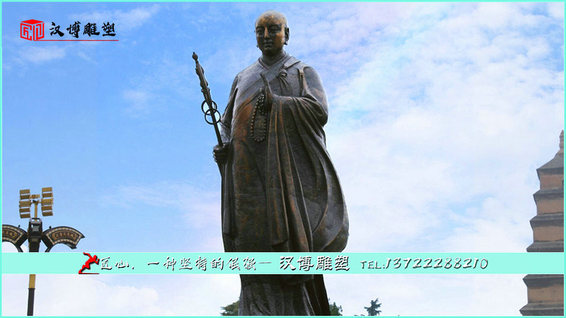 人物雕像定制,佛教主题雕塑,现代铸铜工艺