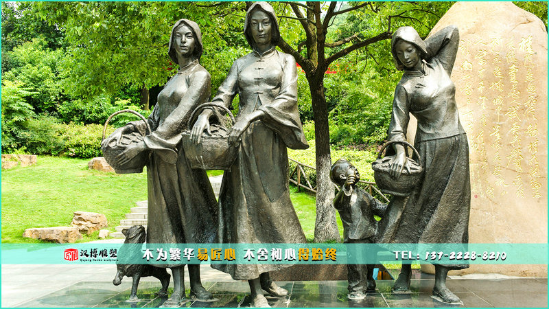 大型铜雕,人物铸铜雕像,户外雕塑