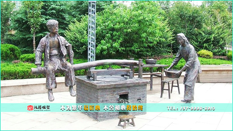 传统工艺铜雕,劳动雕像,文化艺术雕塑